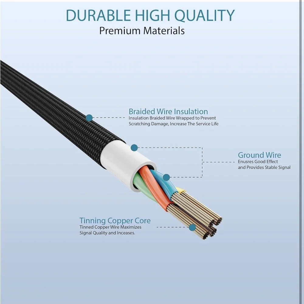Nautica Black USB-C Cable 6 ft. Fast charging